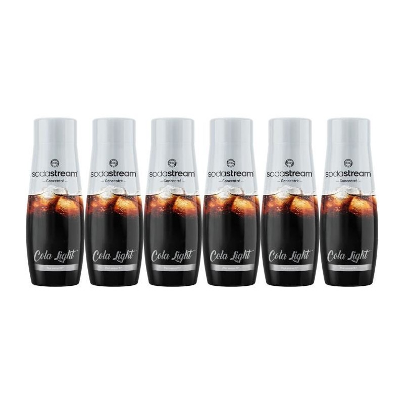 Concentrés SODASTREAM - Lot de 6 concentrés Cola Light - Jusqu'a 54L Concentrés SODASTREAM - Lot de 6 concentrés Cola Light - Jusqu'a 54L