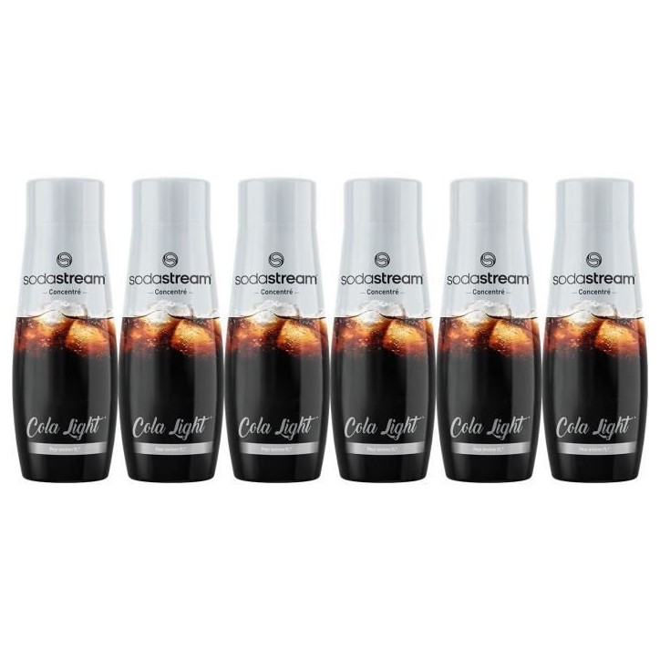 Concentrés SODASTREAM - Lot de 6 concentrés Cola Light - Jusqu'a 54L de boissons - 440 ml