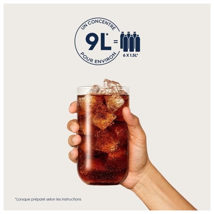 Concentrés SODASTREAM - Lot de 6 concentrés Cola Light - Jusqu'a 54L de boissons - 440 ml
