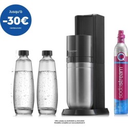 Machine a soda et eau pétillante SODASTREAM - DUO Noire - 2 carafes e