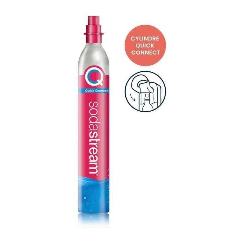 Recharge Gaz SODASTREAM - Systeme Quick Connect a clipser - Jusqu'a 60
