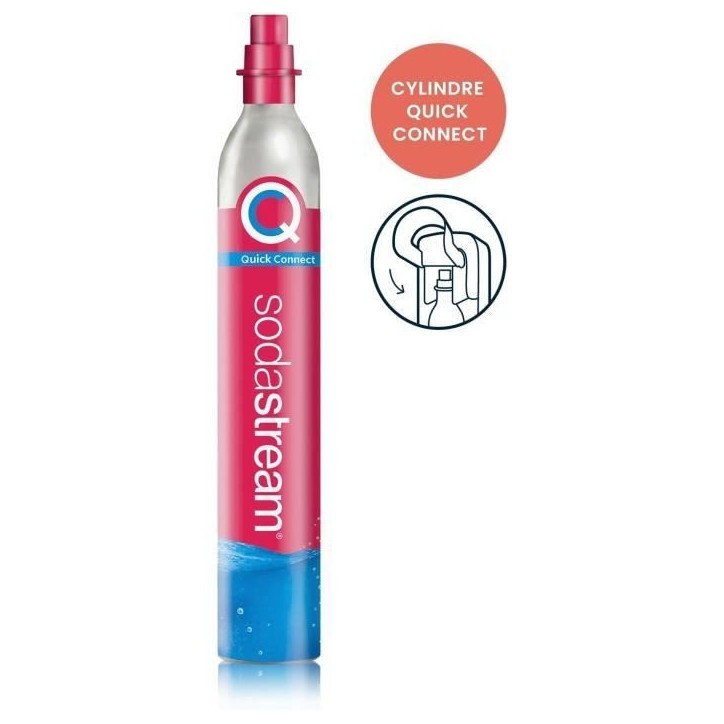 Recharge Gaz SODASTREAM - Systeme Quick Connect a clipser - Jusqu'a 60L d'eau gazéifier