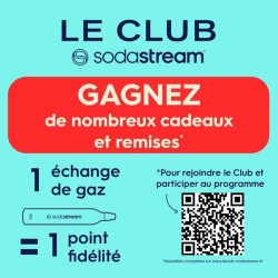 Recharge Gaz SODASTREAM - Systeme original a viser - Jusqu'a 60L d'eau