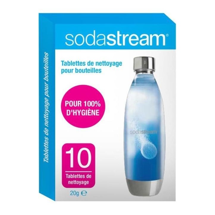 Tablettes de nettoyage SODASTREAM - Nettoie et assainit vos bouteilles de gazéification - x10 Tablettes de nettoyage SODASTREAM - Nettoie et assainit vos bouteilles de gazéification - x10