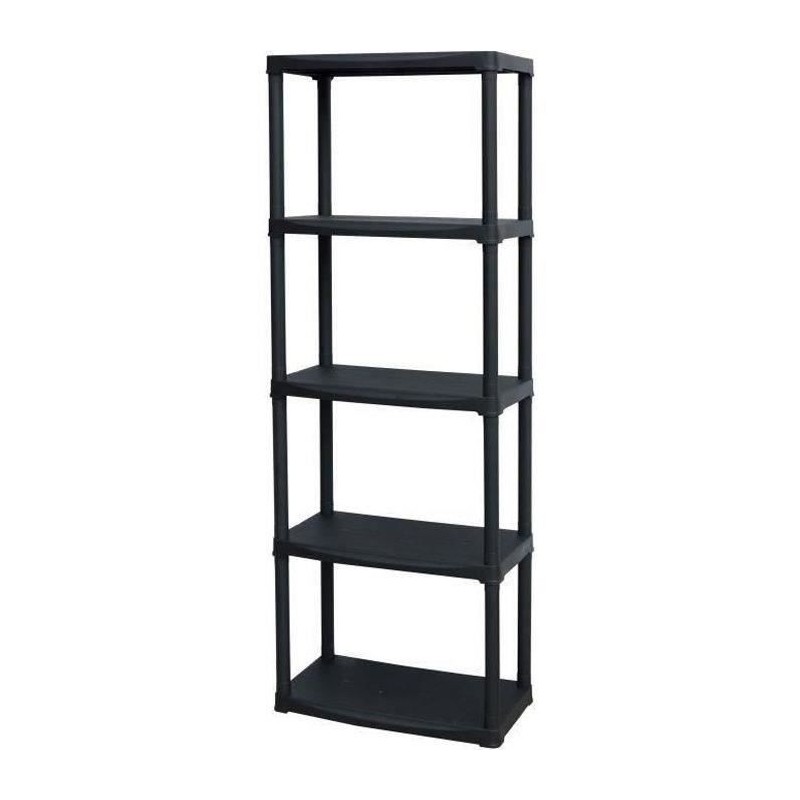 Etagere en résine TOOD - 5 tablettes - Noir - 60x30xH 176 cm Etagere en résine TOOD - 5 tablettes - Noir - 60x30xH 176 cm