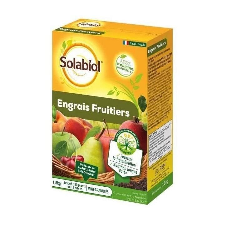 SOLABIOL SOFRUY15 Engrais Fruitiers - 1,5 Kg