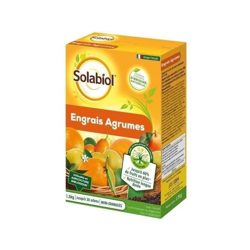 SOLABIOL SOAGY15 Engrais Agrumes 1,5 Kg, Utilisable en Agriculture Bio SOLABIOL SOAGY15 Engrais Agrumes 1,5 Kg, Utilisable en Agriculture Bio