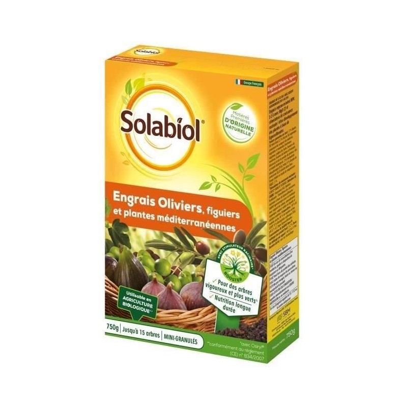 Solabiol SOLIVY750 Engrais Oliviers Et Figuiers 750 G, Utilisable en A Solabiol SOLIVY750 Engrais Oliviers Et Figuiers 750 G, Utilisable en A