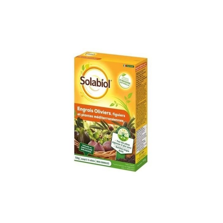 Solabiol SOLIVY750 Engrais Oliviers Et Figuiers 750 G, Utilisable en Agriculture Biologique Solabiol SOLIVY750 Engrais Oliviers Et Figuiers 750 G, Utilisable en Agriculture Biologique