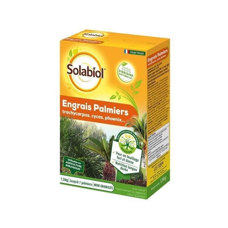 SOLABIOL SOPALMY15 Engrais palmiers et plantes mediterraneennes 1,5 Kg SOLABIOL SOPALMY15 Engrais palmiers et plantes mediterraneennes 1,5 Kg