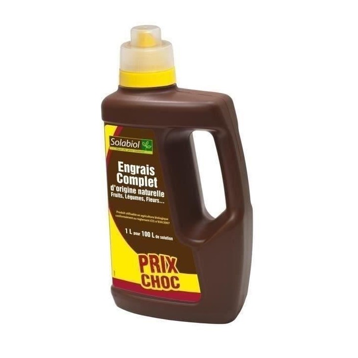 Solabiol SOLICOMP1 Engrais Complet Liquide 1L - Engrais universel | Utilisable en Agriculture Biologique Solabiol SOLICOMP1 Engrais Complet Liquide 1L - Engrais universel | Utilisable en Agriculture Biologique