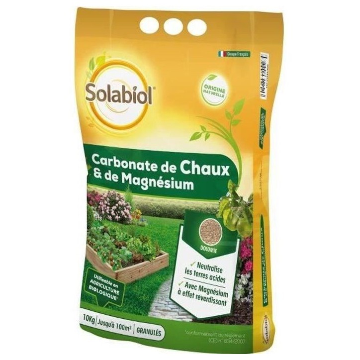 SOLABIOL SOCHAUX10 Carbonate De Chaux Et De Magnesium 10kg, Efficace SOLABIOL SOCHAUX10 Carbonate De Chaux Et De Magnesium 10kg, Efficace