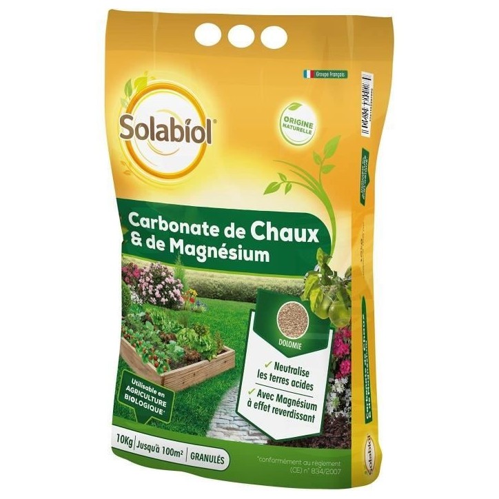 SOLABIOL SOCHAUX10 Carbonate De Chaux Et De Magnesium 10kg, Efficace SOLABIOL SOCHAUX10 Carbonate De Chaux Et De Magnesium 10kg, Efficace
