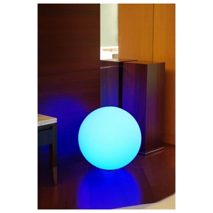 Boule lumineuse solaire LED en polyéthylene 30cm - LUMISKY - Multicolore - Extérieur