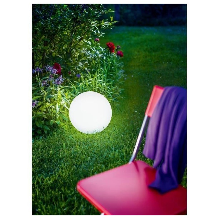 Boule lumineuse solaire LED en polyéthylene 30cm - LUMISKY - Multicolore - Extérieur