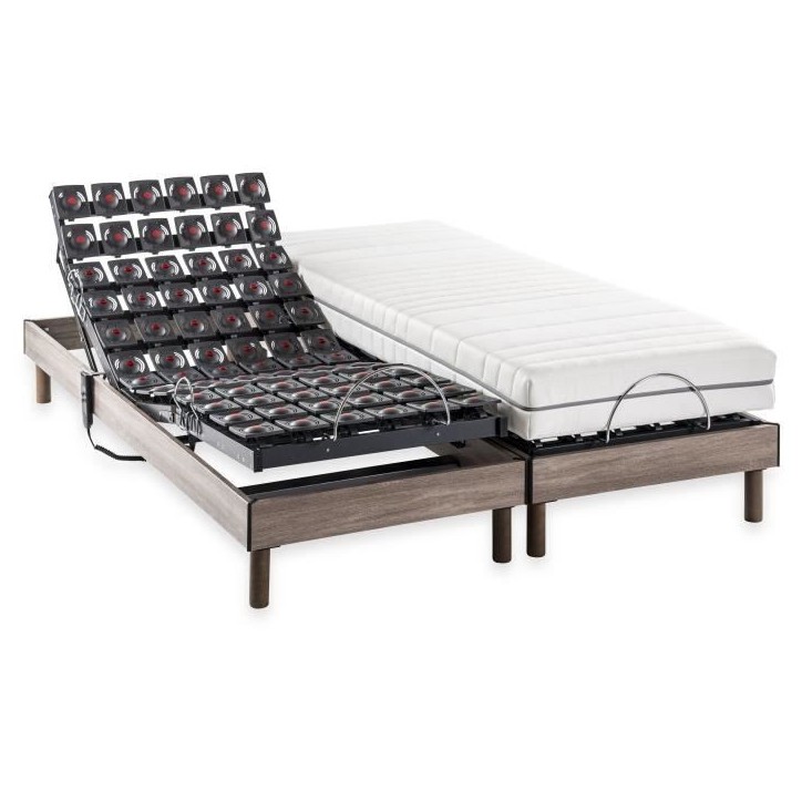 Ensemble matelas + sommiers relaxation électrique - 2x90x200 cm - Matelas ressorts ensachés - ERGO 9 Dreamzone - DEKO DREAM Ensemble matelas + sommiers relaxation électrique - 2x90x200 cm - Matelas ressorts ensachés - ERGO 9 Dreamzone - DEKO DREAM