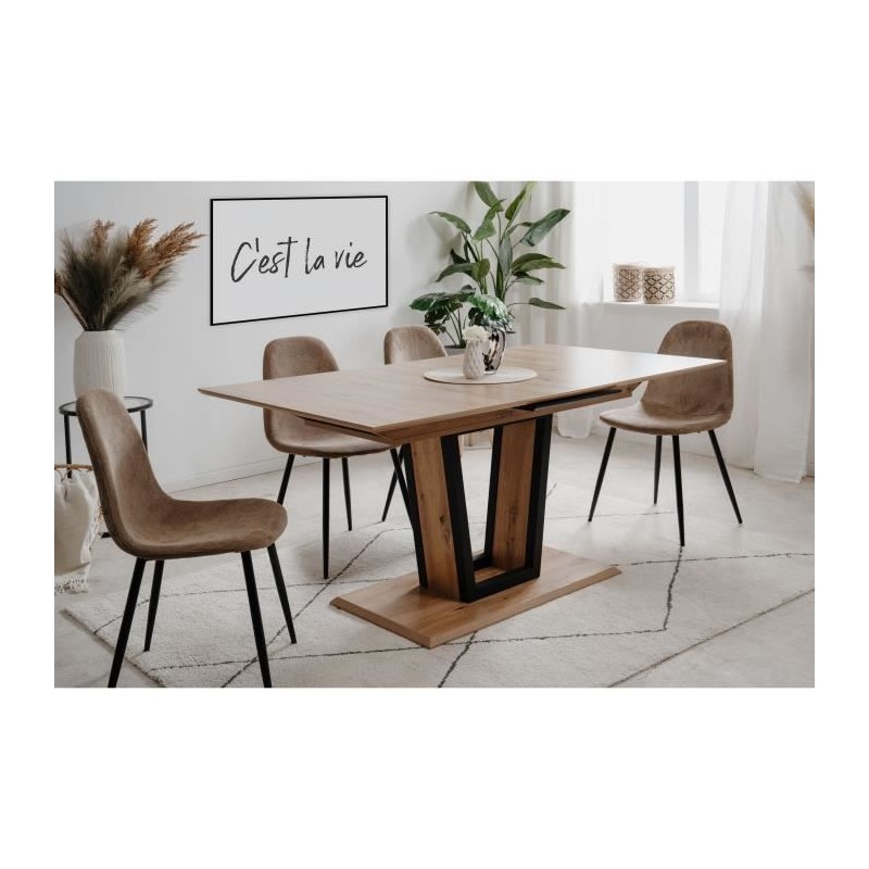Table extensible - SORIA - Rectangulaire - 10 personnes - 160/200 x 76 Table extensible - SORIA - Rectangulaire - 10 personnes - 160/200 x 76