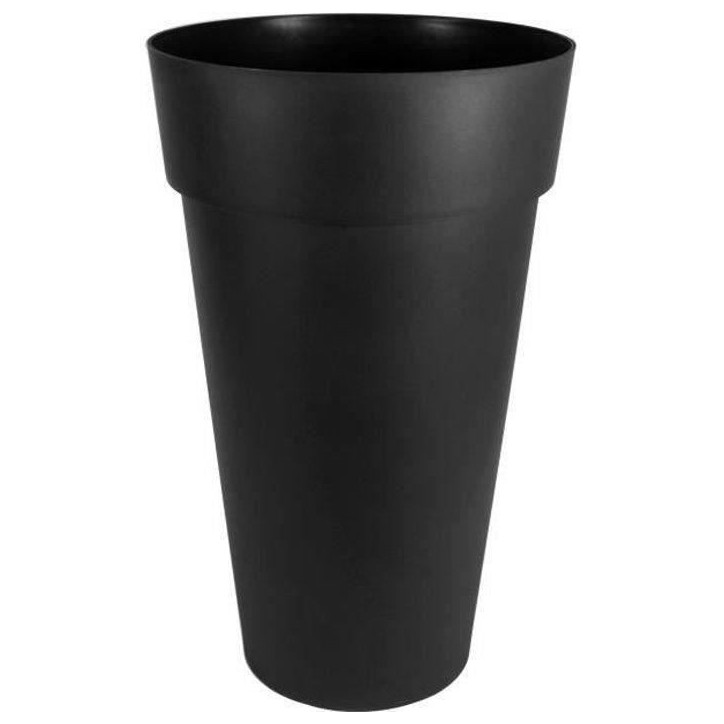 Vase Rond XXL Ø 48 cm - EDA - Toscane - 90 L - Ø 48 x H 80 cm - Gris Anthracite