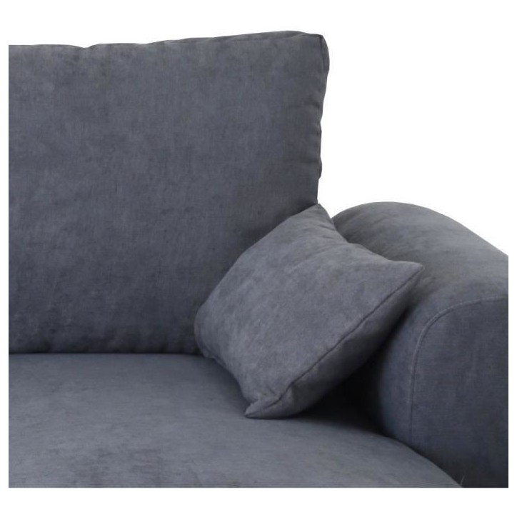 Canapé d'angle convertible réversible MAX - Méridienne avec coffre - Tissu gris foncé - L 240 x P 143 x H 85 cm Canapé d'angle convertible réversible MAX - Méridienne avec coffre - Tissu gris foncé - L 240 x P 143 x H 85 cm