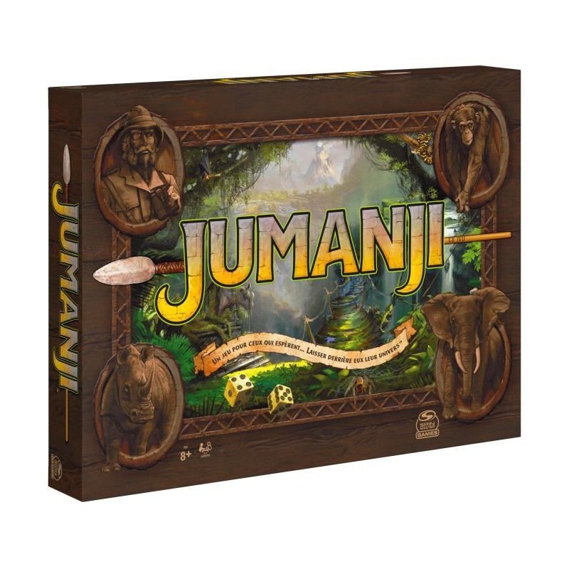 Jumanji le jeu - SPIN MASTER - Edition Rétro - Jeu de plateau pour To Jumanji le jeu - SPIN MASTER - Edition Rétro - Jeu de plateau pour To