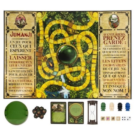 Jumanji le jeu - SPIN MASTER - Edition Rétro - Jeu de plateau pour Toute La Famille ou entre Adultes