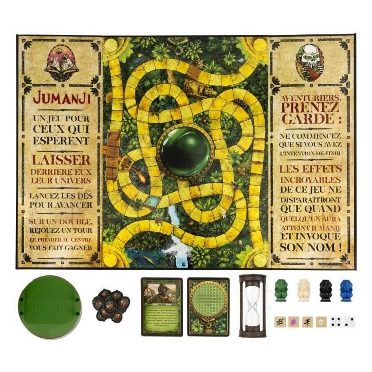Jumanji le jeu - SPIN MASTER - Edition Rétro - Jeu de plateau pour Toute La Famille ou entre Adultes Jumanji le jeu - SPIN MASTER - Edition Rétro - Jeu de plateau pour Toute La Famille ou entre Adultes