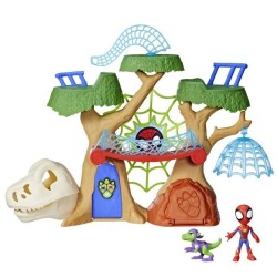 Spidey Coffret Dino-Webs base forestiere, Figurines de super-héros et