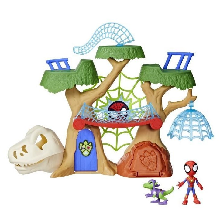 Spidey Coffret Dino-Webs base forestiere, Figurines de super-héros et accessoires, des 3 Ans, Spidey et Ses Ami Spidey Coffret Dino-Webs base forestiere, Figurines de super-héros et accessoires, des 3 Ans, Spidey et Ses Ami