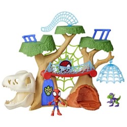 Spidey Coffret Dino-Webs base forestiere, Figurines de super-héros et
