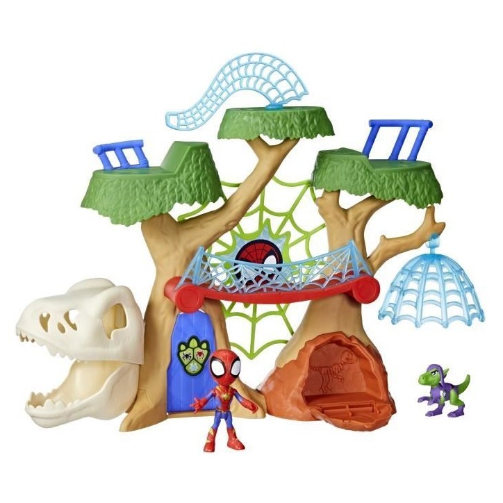 Spidey Coffret Dino-Webs base forestiere, Figurines de super-héros et accessoires, des 3 Ans, Spidey et Ses Ami Spidey Coffret Dino-Webs base forestiere, Figurines de super-héros et accessoires, des 3 Ans, Spidey et Ses Ami