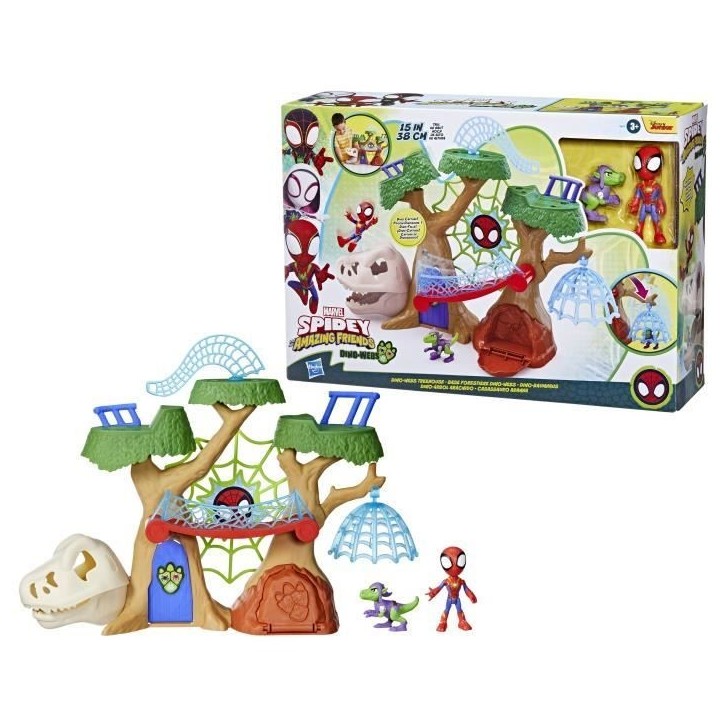 Spidey Coffret Dino-Webs base forestiere, Figurines de super-héros et accessoires, des 3 Ans, Spidey et Ses Ami Spidey Coffret Dino-Webs base forestiere, Figurines de super-héros et accessoires, des 3 Ans, Spidey et Ses Ami