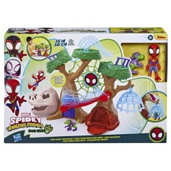 Spidey Coffret Dino-Webs base forestiere, Figurines de super-héros et