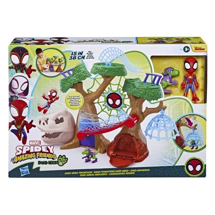 Spidey Coffret Dino-Webs base forestiere, Figurines de super-héros et accessoires, des 3 Ans, Spidey et Ses Ami Spidey Coffret Dino-Webs base forestiere, Figurines de super-héros et accessoires, des 3 Ans, Spidey et Ses Ami