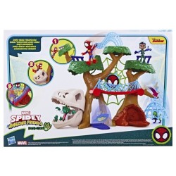 Spidey Coffret Dino-Webs base forestiere, Figurines de super-héros et