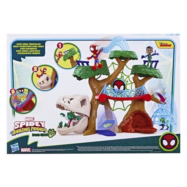 Spidey Coffret Dino-Webs base forestiere, Figurines de super-héros et accessoires, des 3 Ans, Spidey et Ses Ami Spidey Coffret Dino-Webs base forestiere, Figurines de super-héros et accessoires, des 3 Ans, Spidey et Ses Ami