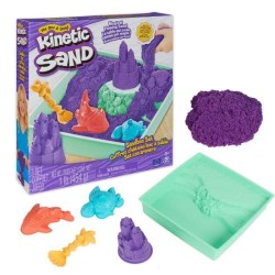 Kinetic Sand - Coffret Château Bac a Sable 454G - Sable Naturel pour