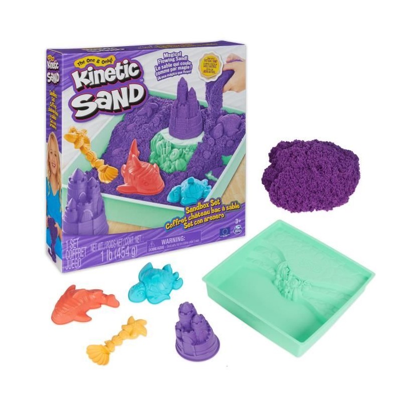 Kinetic Sand - Coffret Château Bac a Sable 454G - Sable Naturel pour Kinetic Sand - Coffret Château Bac a Sable 454G - Sable Naturel pour