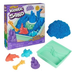 Kinetic Sand - Coffret Château Bac a Sable 454G - Sable Naturel pour