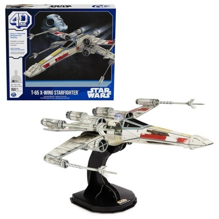 Star Wars - CHASSEUR X-WING - Maquette 4D a construire - 28 cm