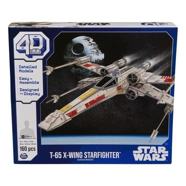Star Wars - CHASSEUR X-WING - Maquette 4D a construire - 28 cm