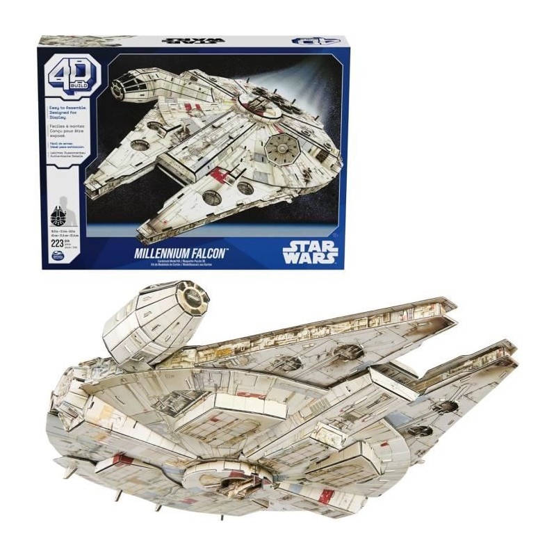 Star Wars - FAUCON MILLENIUM - Maquette 4D a construire - 48 cm Star Wars - FAUCON MILLENIUM - Maquette 4D a construire - 48 cm