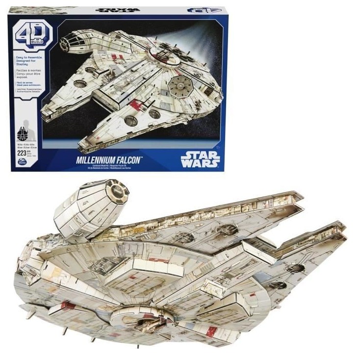 Star Wars - FAUCON MILLENIUM - Maquette 4D a construire - 48 cm Star Wars - FAUCON MILLENIUM - Maquette 4D a construire - 48 cm