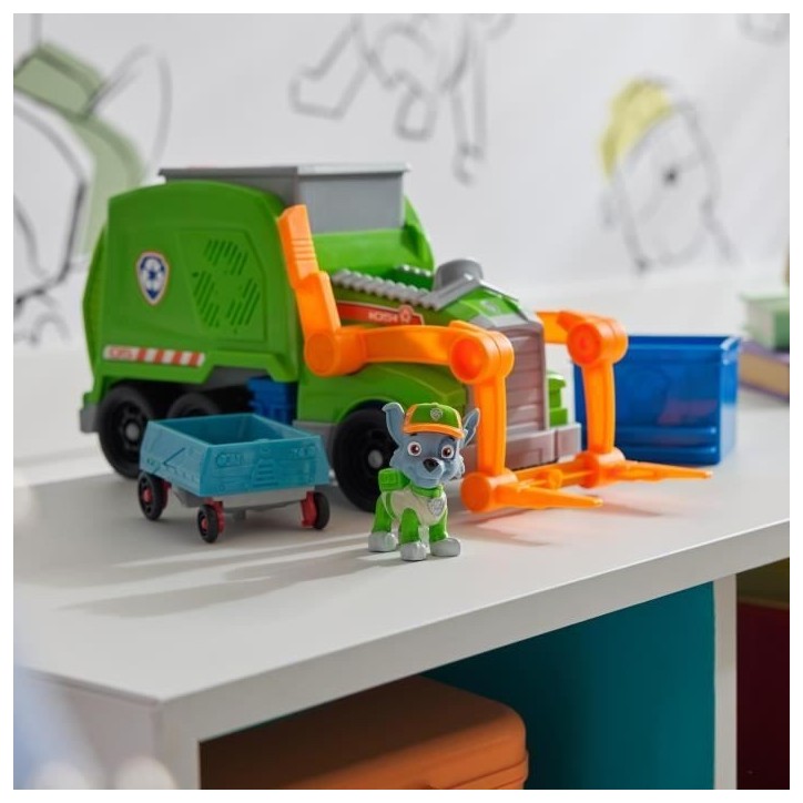 SPIN MASTER CAMION CRUSH 'N' ROLL ROCKY La Pat' Patrouille