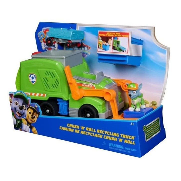 SPIN MASTER CAMION CRUSH 'N' ROLL ROCKY La Pat' Patrouille