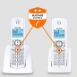 Téléphone sans fil - ALCATEL - F530 Duo - 2 combinés, blocage d'appels, mains libres, 2 mémoires directes, Blanc/Gris Téléphone sans fil - ALCATEL - F530 Duo - 2 combinés, blocage d'appels, mains libres, 2 mémoires directes, Blanc/Gris