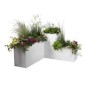 Bac a fleurs Carré 50 cm - EDA - Graphit - 57 L - 49,5 x 49,5 x H. 49,5 cm - Blanc cérusé