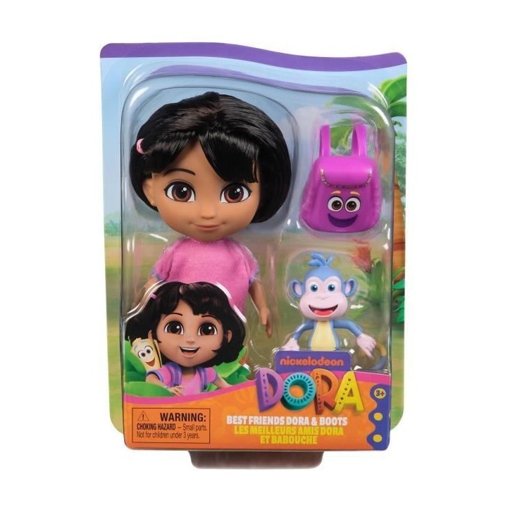 Dora - Poupée 15cm + figurine Babouche - des 3 ans - Dora l'exploratrice