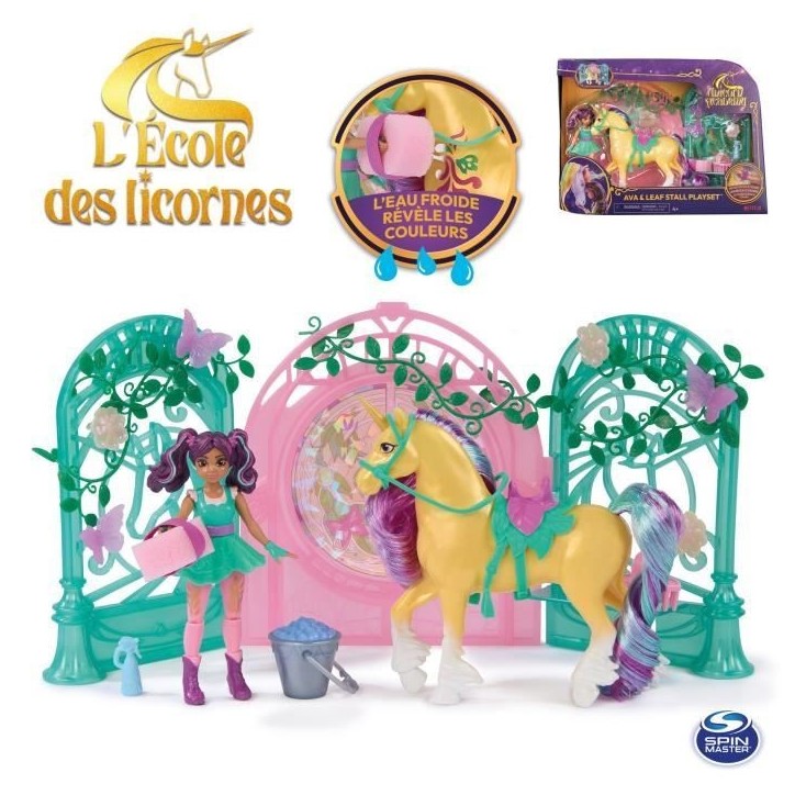 SPIN MASTER PLAYSET MINI POUPEE AVA ET LEAF COLOR REVEAL Unicorn Academy SPIN MASTER PLAYSET MINI POUPEE AVA ET LEAF COLOR REVEAL Unicorn Academy