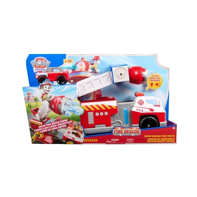 Camion de pompier + figurine Marcus - des 3 ans - Fire Rescue - La Pat Camion de pompier + figurine Marcus - des 3 ans - Fire Rescue - La Pat