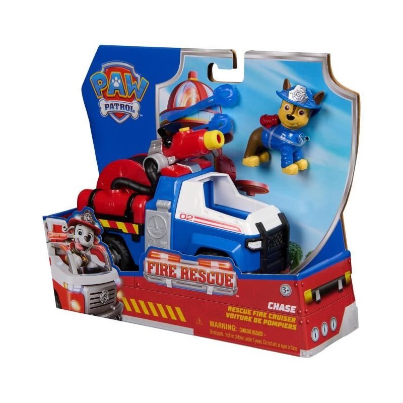 Figurine Chase - Véhicules + 2 projectiles - des 3 ans - Fire Rescue